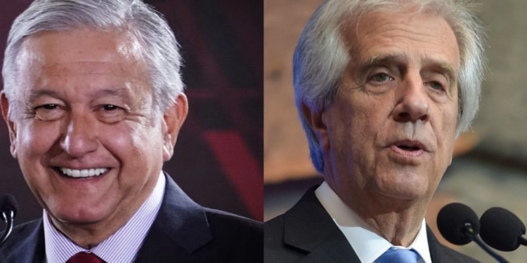 López Obrador y Tabaré Vázquez quieren ser facilitadores del diálogo de Maduro./Foto: Montaje ALN