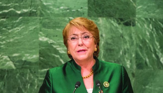 Bachelet habla de amenazas a quienes cooperaron con su Oficina / Foto: ONU