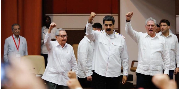 Maduro, Castro y Diaz Canel