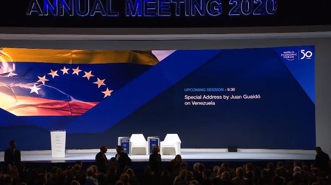 Juan Guaidó se encuentra ya en el Foro de Davos / Foto: WEF