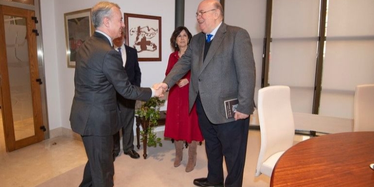 Antonio Ecarri se reunió con el Lehendakari, Iñigo Urkullu / Foto: @DiplomaciaVE_ES