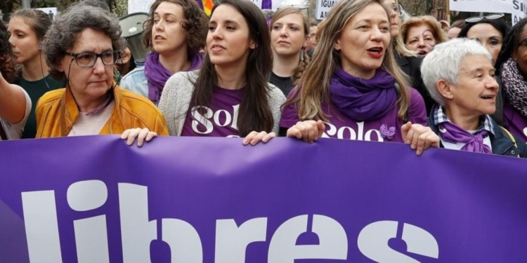 Irene Montero participó este fin de semana en la manifestación del 8-M / Foto: Podemos