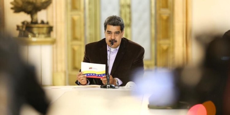 Maduro intentó hablar con aires de estadista / Foto: Prensa Maduro