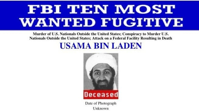 Bin Laden ha sido el más buscado de todos los tiempos / Foto: Gobierno de EEUU