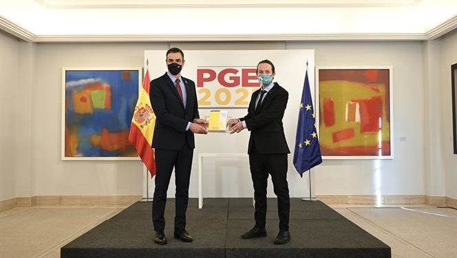 Pedro Sánchez y Pablo Iglesias buscan mostrar la solidez de la coalición gobernante / Foto: Moncloa