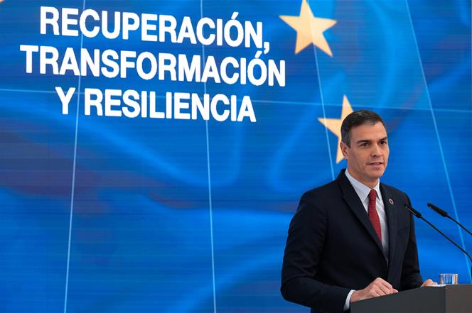 Pedro Sánchez presentó el Plan de Recuperación, Transformación y Resiliencia / Foto: Moncloa