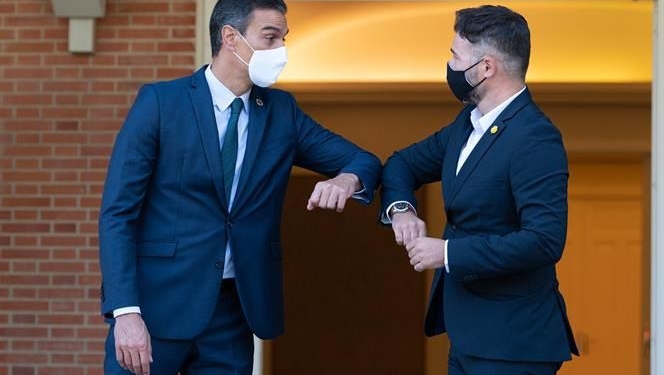 Pedro Sánchez y ERC acordaron avanzar en la armonización fiscal / Foto: Moncloa