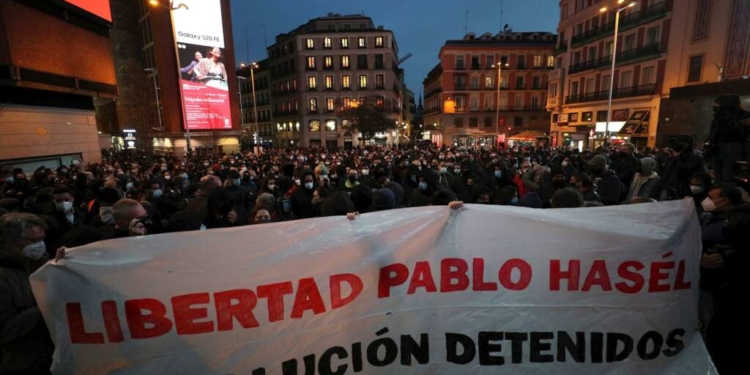 La detención de Hasél ha generado fuertes manifestaciones / Foto: Captura Twitter