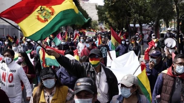 Las protestas recorren La Paz, Cochabamba, Sucre y Santa Cruz / Foto: Captura Twitter