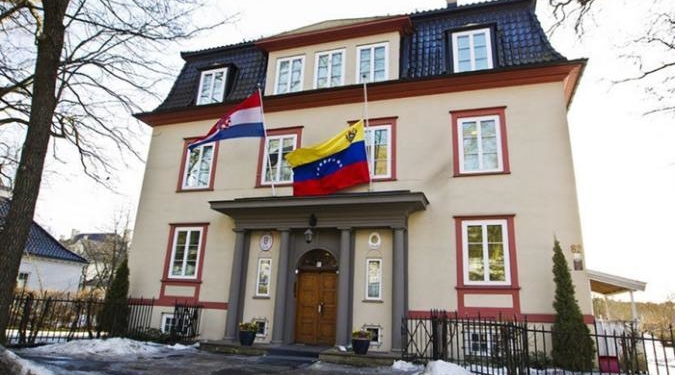 Imagen de la embajada de Venezuela en Oslo, Noruega (Foto: EFE)