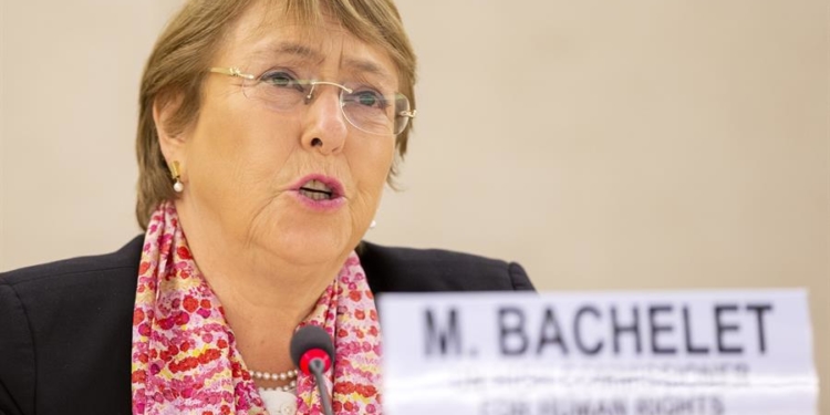 La alta comisionada de las Naciones Unidas para los Derechos Humanos, Michelle Bachelet.