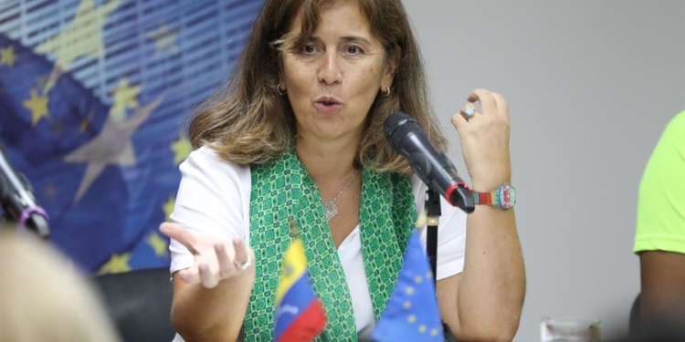 La exjefa de la delegación de la Unión Europea en Venezuela, Isabel Brilhante.