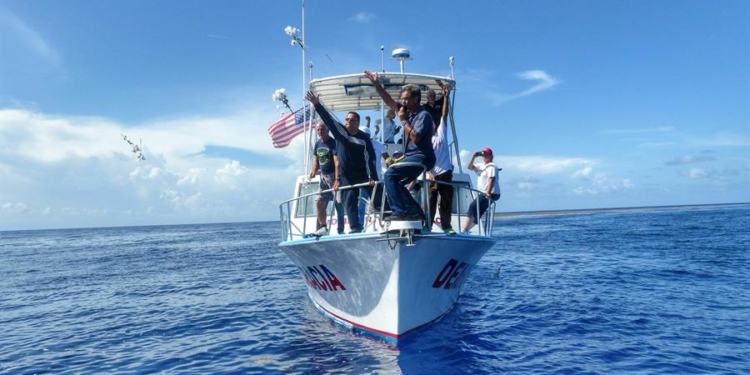 Foto de archivo de una flotilla del exilio cubano de Miami que zarpó a las costas de Cuba.