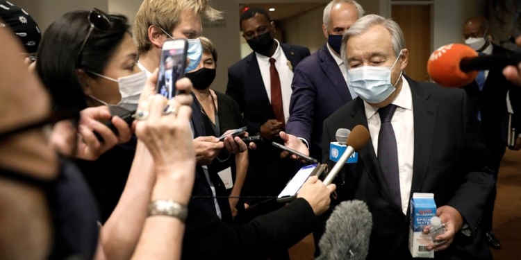 En la imagen, el secretario general de la ONU, Antonio Guterres. Peter Foley / EFE / EPA.