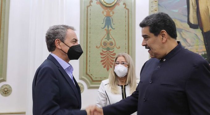 Maduro recibe a Zapatero en Miraflores: Conversaron sobre el diálogo venezolano