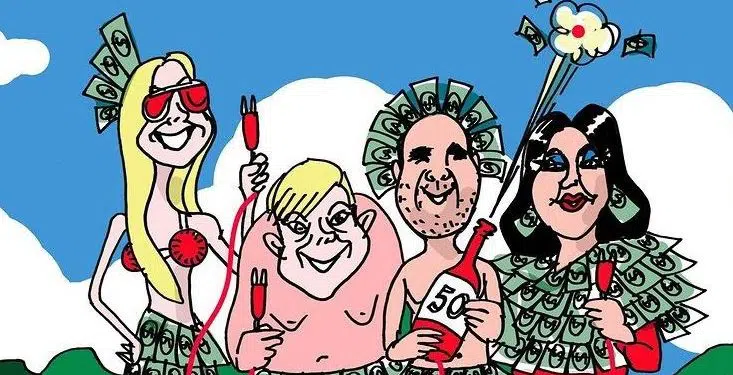 "Fiesta en el Tepuy y los Yanomames", la caricatura de Rayma por la celebración en Canaima