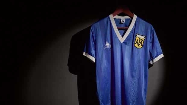 Camiseta de Maradona ante Inglaterra