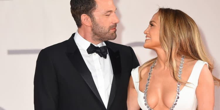 VENICE, ITALY - SEPTEMBER 10:  Ben Affleck and Jennifer Lopez attend the red carpet of the movie "The Last Duel" during the 78th Venice International Film Festival on September 10, 2021 in Venice, Italy. (Photo by Stephane Cardinale - Corbis/Corbis via Getty Images)