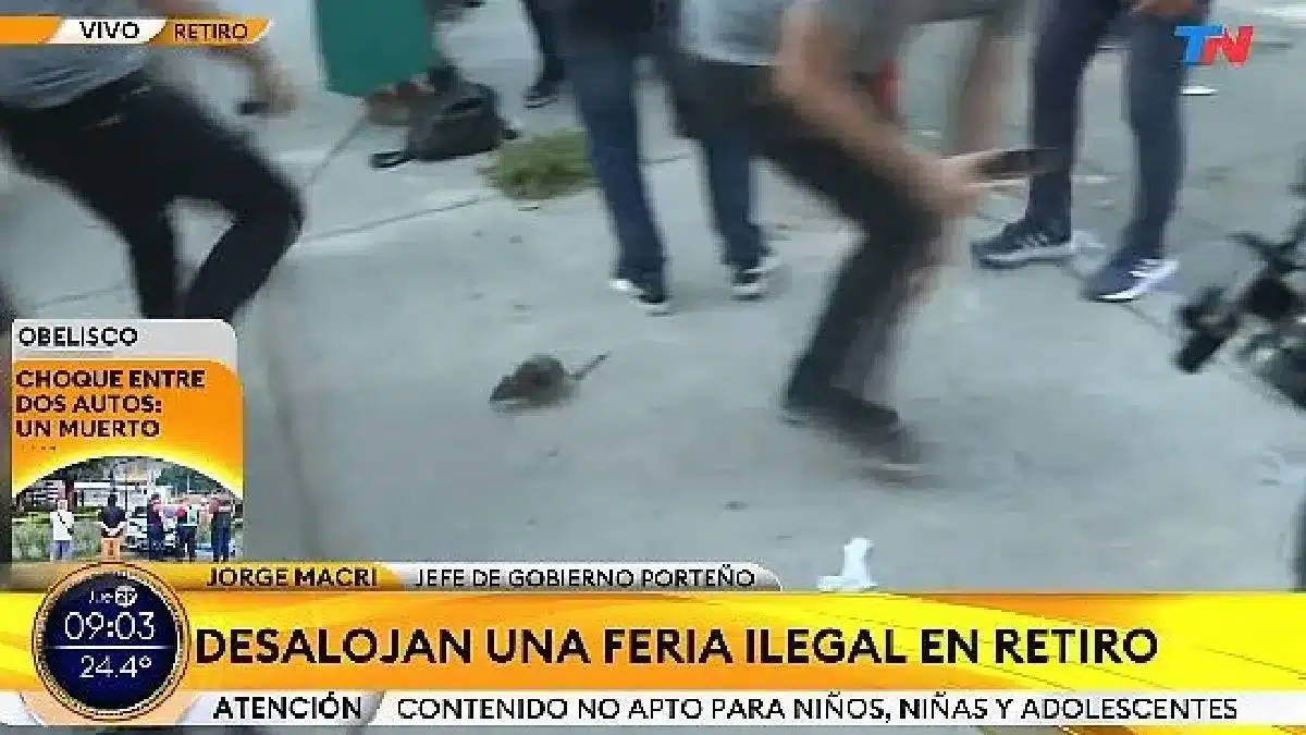 El momento en que una rata interrumpió acto del jefe de Gobierno de Buenos Aires