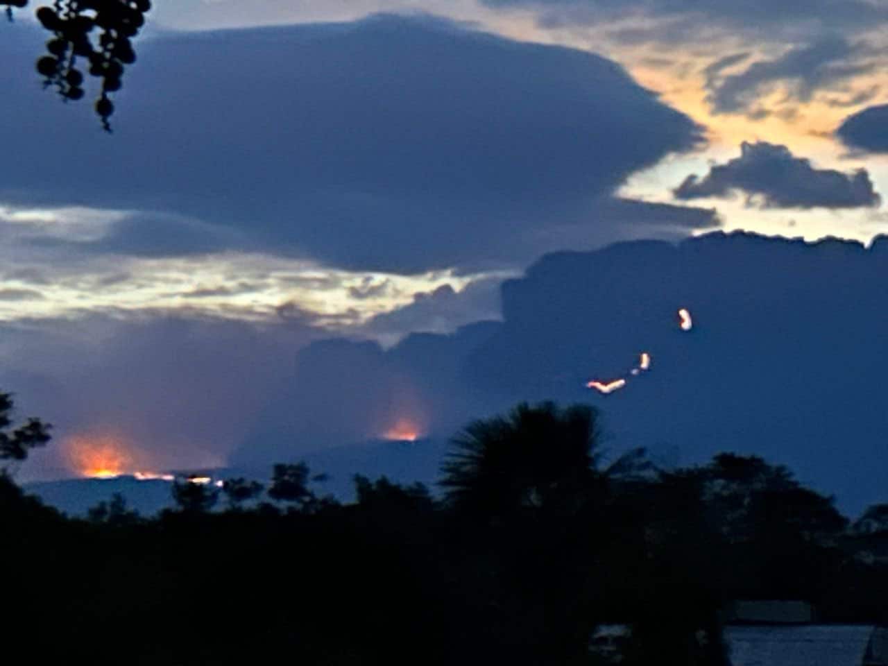 Las imágenes del incendio que se registra en el Parque Nacional Canaima