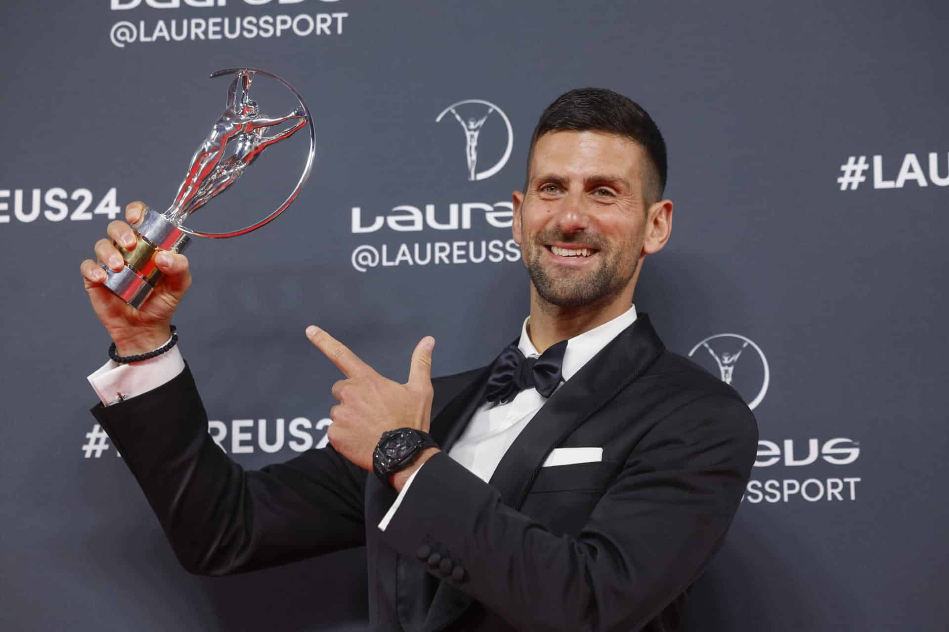 El tenista serbio Djokovic gana por quinta vez el premio Laureus al mejor deportista del 2023