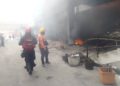Cinco bomberos sufrieron quemaduras en el incendio producido en Los Ruíces (+fotos)