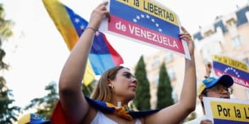 En fotos: Así se concentraron los venezolanos en Madrid tras el llamado de María Corina